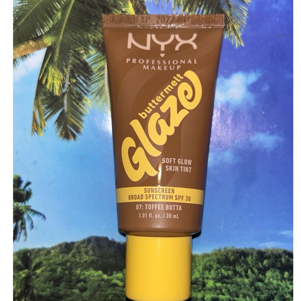 NYX Buttermelt Glaze Soft Glow Skin Tint SPF 30 07 Toffee Butta 1.01oz New